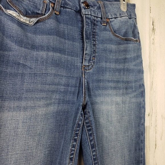 Seven7 medium wash high waist skinny denim jeans women's size 12 - Picture 4 of 13